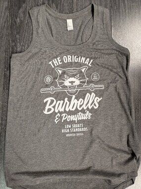 Barbells And Ponytails Racerback "Puma" Tank Top Sz S NEW